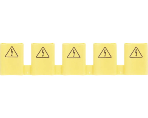 Berührungsschutz mit Warnsymbol für elektrische Spannung