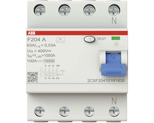 ABB Fehlerstromschutzschalter F204 A, 63A
