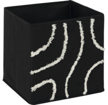 Boîte de rangement en tissu avec des franges décoratives