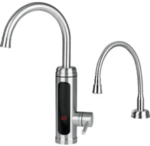 Robinet électrique avec affichage numérique de la température et bec flexible