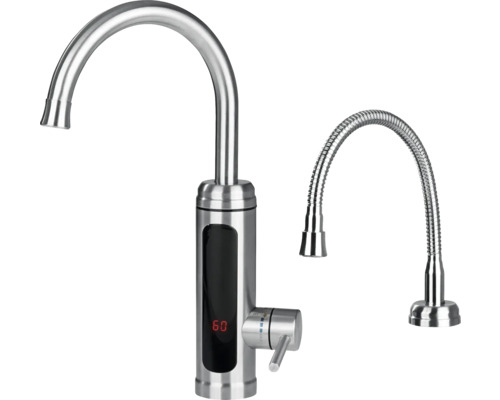 Robinet électrique avec affichage numérique de la température et bec flexible
