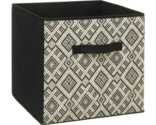 Panier de rangement carré avec motif géométrique