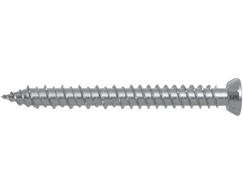 Silberne Schraube mit Gewinde