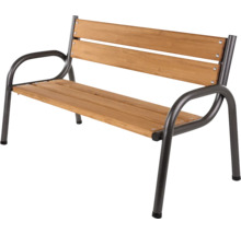 Banc de parc avec accoudoirs et lattes en bois