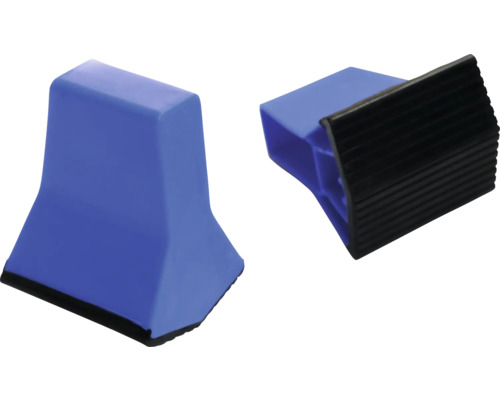 Deux spatules à joints bleues avec lèvre en caoutchouc noire