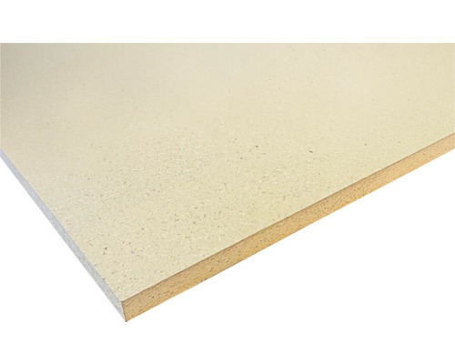 Gros plan d'un panneau de particules revêtu