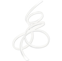 Ruban LED flexible blanc, disposé de manière courbée.