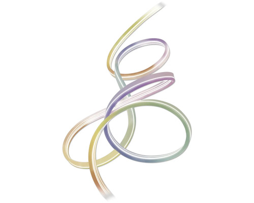Ruban LED flexible avec effet néon, enroulé en spirale.