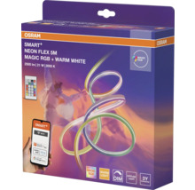 Emballage ruban LED Osram Smart Plus Neon Flex 5 mètres Magic RGB et blanc chaud avec télécommande et contrôle par application.