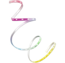 Ruban LED flexible avec éclairage multicolore et diodes lumineuses visibles.