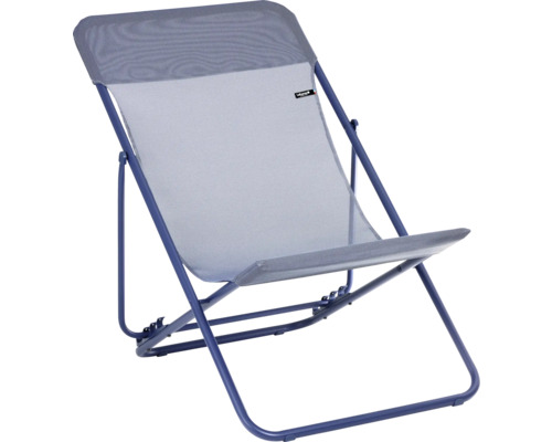 Chaise longue avec revêtement en tissu et cadre en métal