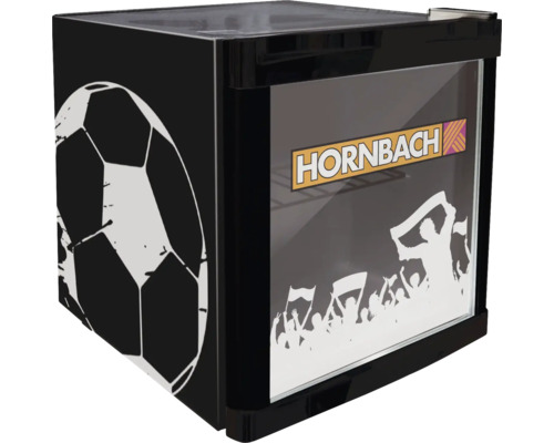 Mini-réfrigérateur Hornbach avec motif de football et représentation de fans