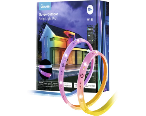 Govee Outdoor Strip Light Pro mit zehn Metern Länge zur Aussenbeleuchtung, unterstützt WLAN und Sprachsteuerung