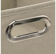 Vue détaillée d'une boîte de rangement avec poignée