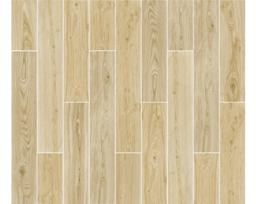 Carrelage aspect bois, posé selon un motif de revêtement de sol