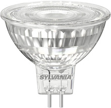 Ampoule LED réflecteur Sylvania MR16 avec culot GU5,3 en verre.