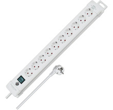 Steckdosenleiste mit zehn Steckdosen und Schalter