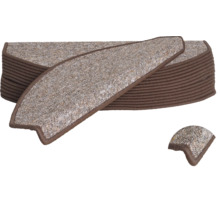 Jeu de tapis de marche avec bordure marron