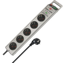 Multiprise avec cinq prises et protection contre les surtensions