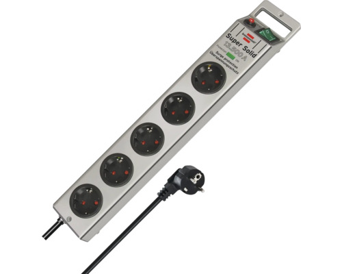 Multiprise avec cinq prises et protection contre les surtensions