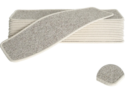 Set de nez de marche avec surface textile et bords festonnés