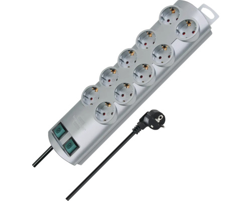 Bloc multiprise avec dix prises et interrupteur