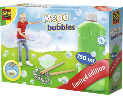 SES Mega bulles de savon, set avec 750 ml de solution à bulles