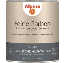 Alpina Feine Farben peinture laque pour intérieur, teinte Musique nocturne céleste, pot de 750 ml