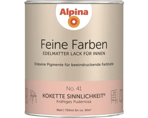 Alpina Feine Farben Lackdose für Innenräume, Farbton Kokette Sinnlichkeit, 750 ml