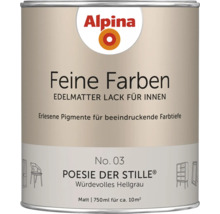 Alpina Feine Farben Lackdose für Innenräume, Farbton Würdevolles Hellgrau, 750 ml