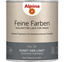 Alpina Feine Farben Lackdose, edelmatter Lack für Innen, Expressives Graphitgrau