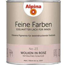Alpina Feine Farben peinture laque pour intérieur, teinte Nuages en rosé, boîte de 750 ml