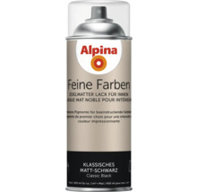 Alpina Feine Farben Lackspray Klassisches Matt-Schwarz, 400 ml