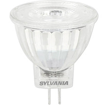 Ampoule LED à réflecteur Sylvania avec culot GU5.3 en verre clair.