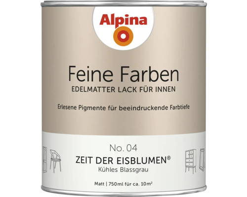 Alpina Feine Farben Lack für Innenräume, Farbton Zeit der Eisblumen, 750ml Dose