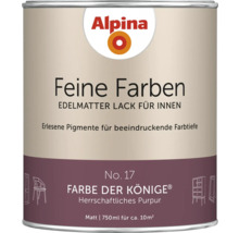 Alpina Feine Farben Lackdose in edelmatt für Innenräume, Farbton Farbe der Könige, 750 ml Inhalt