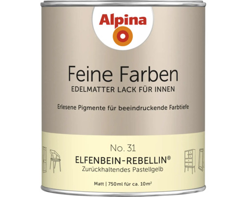 Alpina Feine Farben Lackdose Elfenbein-Rebellin, 750 ml, für Innenräume