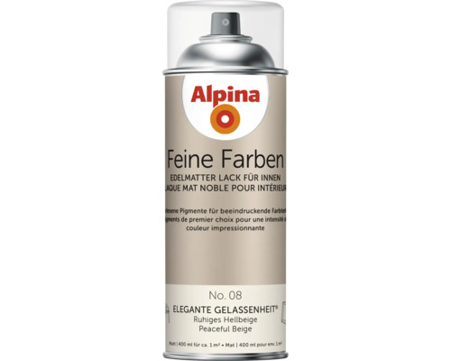 Bombe de laque Alpina Feine Farben beige clair pour l'intérieur