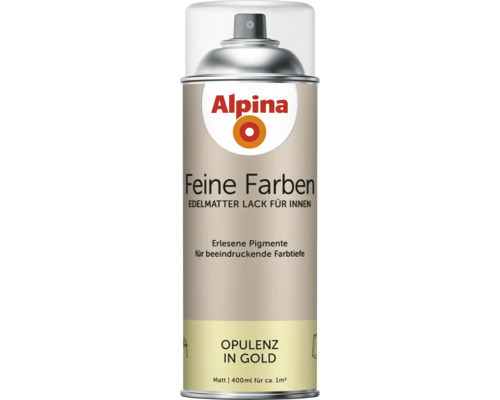 Alpina peinture aérosol couleurs fines opulence en or, mat, 400 ml
