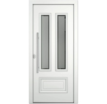 Weiß Tür mit zwei Glasausschnitte und Griff