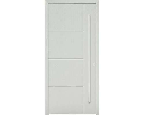 Moderne Haustür mit vertikalem Griff