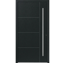 Moderne Haustür mit Edelstahlgriff