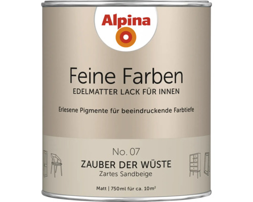 Alpina Feine Farben Lack für Innenräume, Farbton Zauber der Wüste, 750 ml Dose
