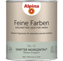 Alpina Feine Farben Lackdose, edelmatt für Innenräume, Farbton Sanfter Morgentau
