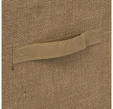 Vue détaillée d'une boîte de rangement en tissu avec poignée