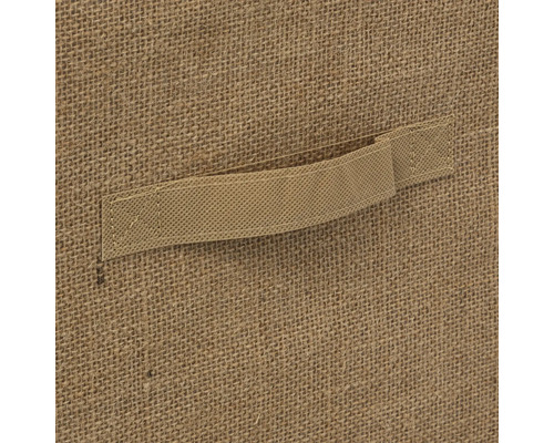 Vue détaillée d'une boîte de rangement en tissu avec poignée