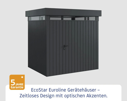 Abri de jardin EcoStar Euroline avec porte et lanterneau