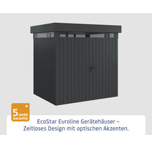 Abri de jardin en métal avec lanterneau et porte