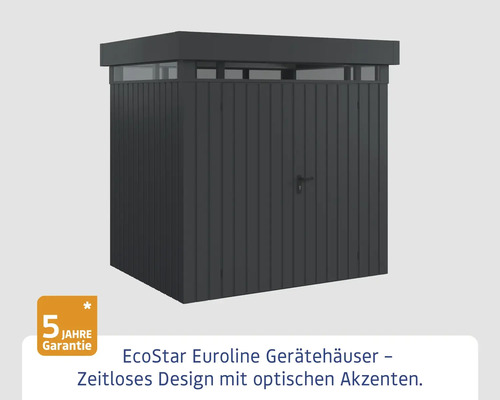 Abri de jardin en métal avec lanterneau et porte