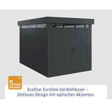 Abri de jardin EcoStar Euroline avec cinq ans de garantie
